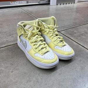 nike dunk high up rebel lemon yellow hi top shoes size 9.5 WOMENS